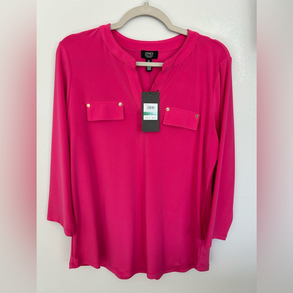 NWT Bright Pink Jones New York top